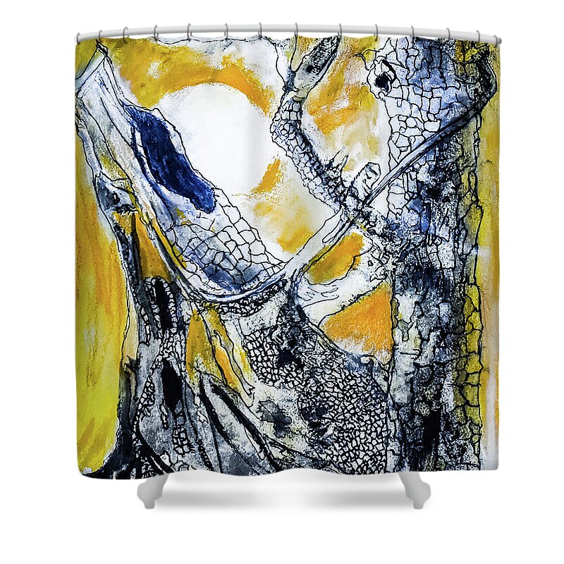 Secrets of the Yellow Moon 1 - Shower Curtain