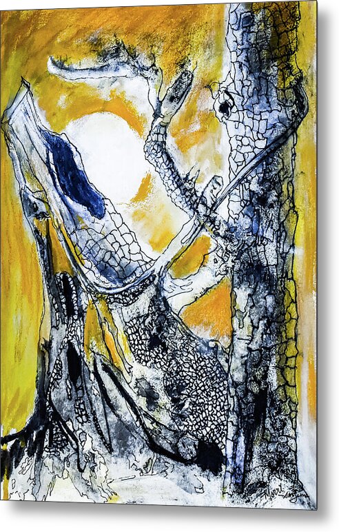 Secrets of the Yellow Moon 1 - Metal Print