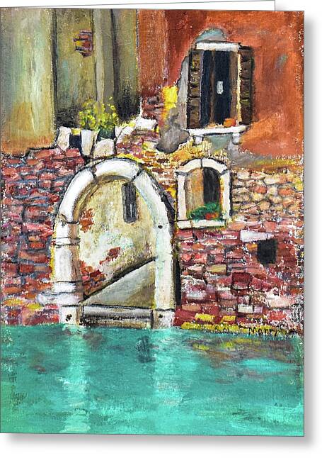 Entrance in Venice Italy - 'en plein air - Greeting Card