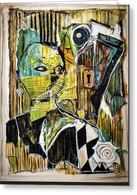 Inspired by The Door collage - Greeting Card