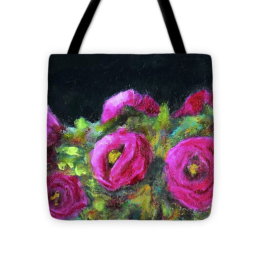 Ladybug and Pink Roses - Tote Bag