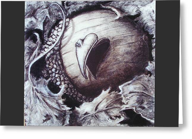 Little Acron and the Door to the Universe -original in private collection - Greeting Card