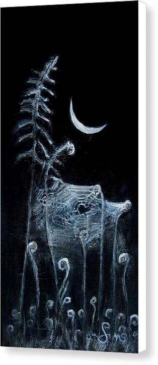 Love Note to the Moon spider spun - Canvas Print