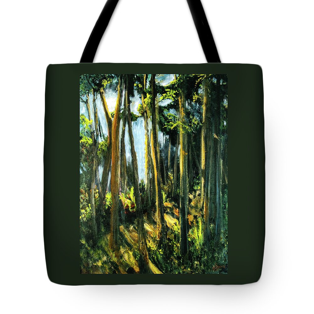 Moonlit Path along the River - Tote Bag