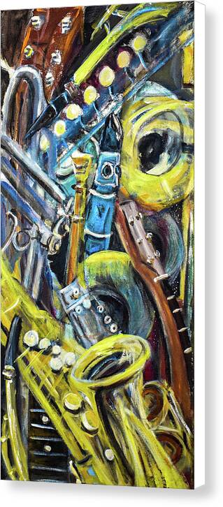 Muscial Instruments - interwoven - Canvas Print