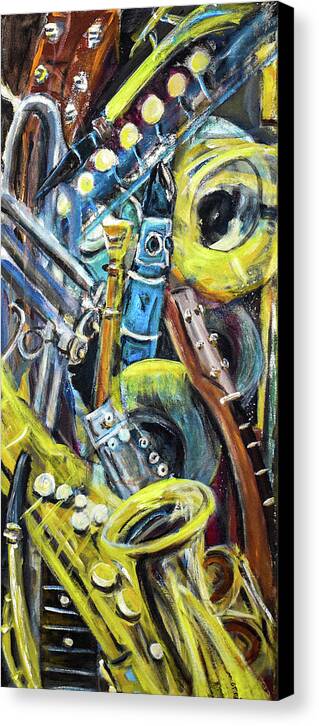 Muscial Instruments - interwoven - Canvas Print