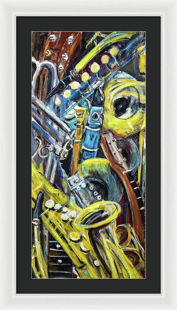 Muscial Instruments - interwoven - Framed Print