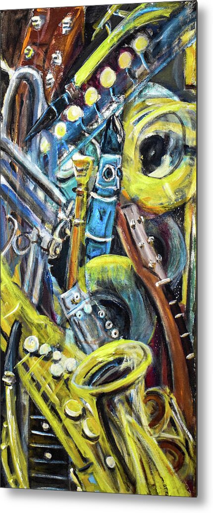Muscial Instruments - interwoven - Metal Print