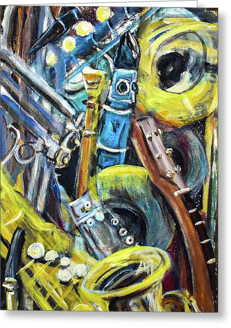 Muscial Instruments - interwoven - Greeting Card