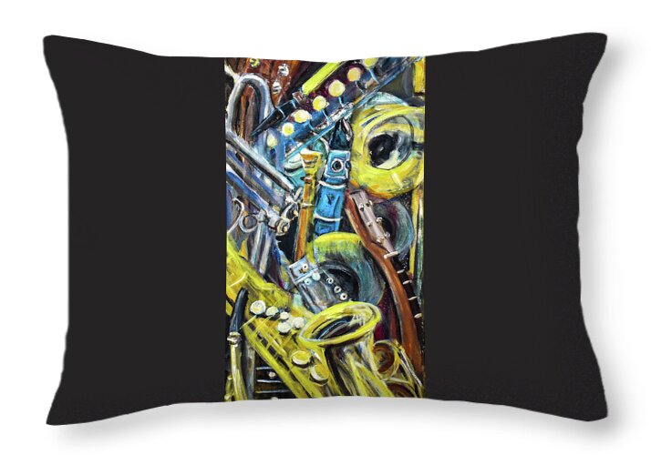 Muscial Instruments - interwoven - Throw Pillow