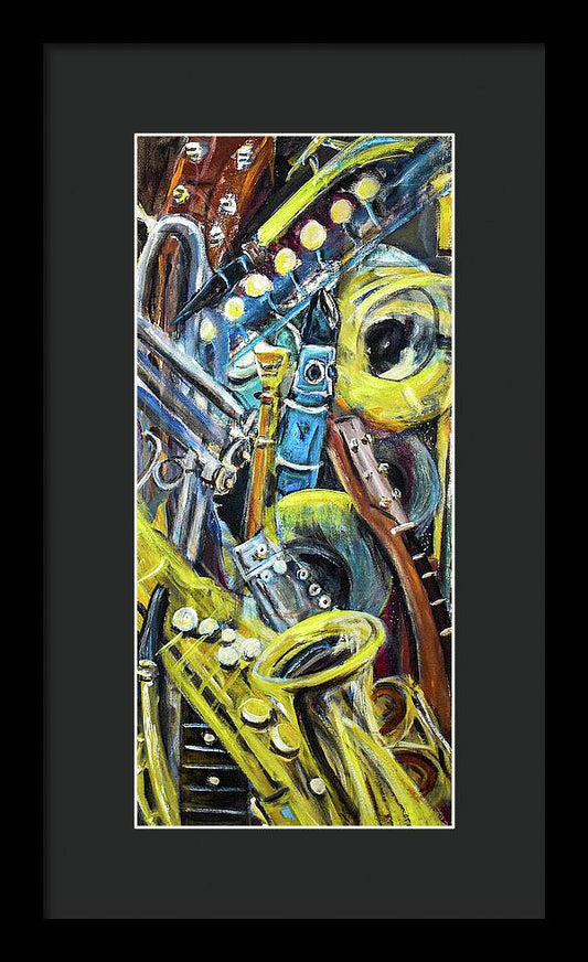 Muscial Instruments - interwoven - Framed Print