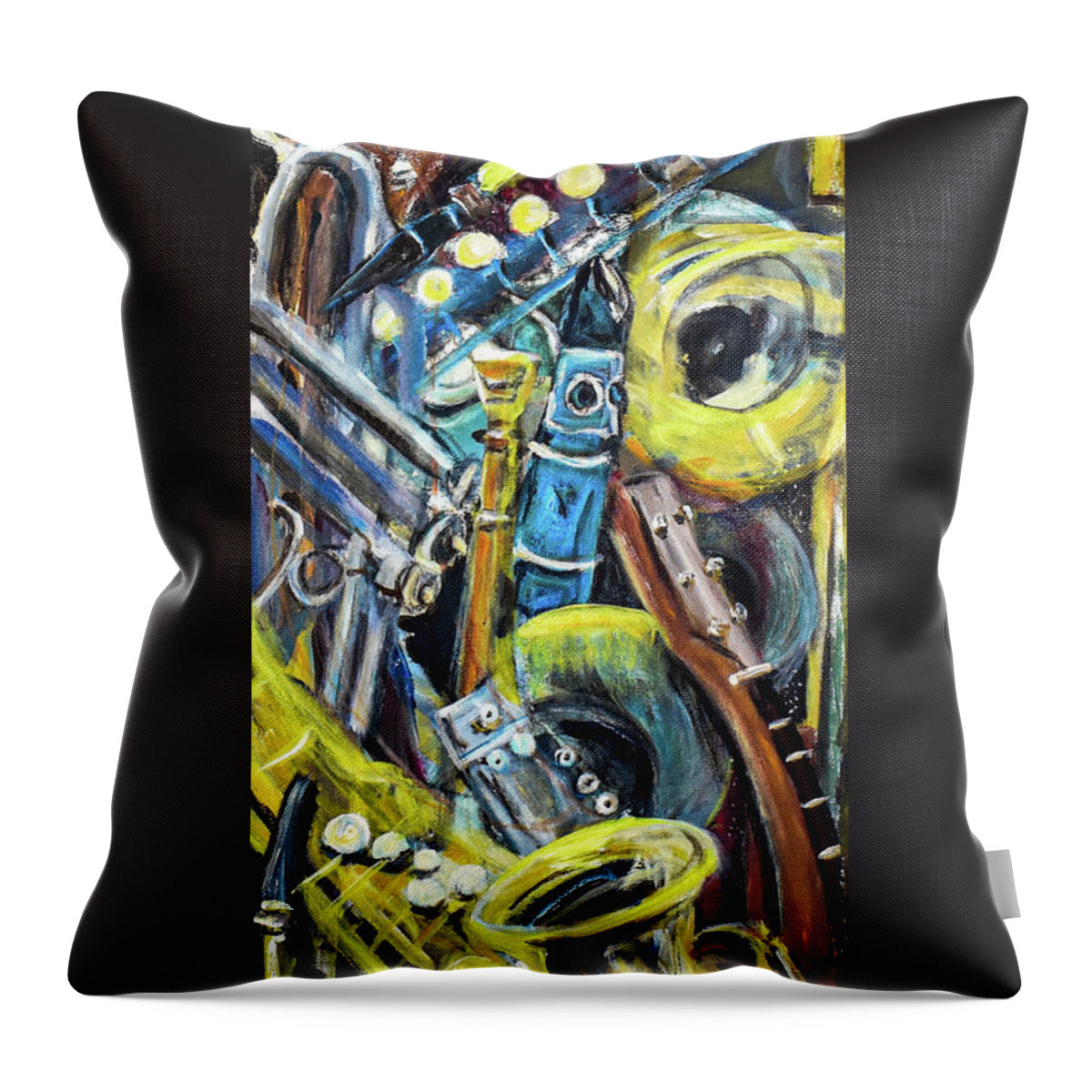 Muscial Instruments - interwoven - Throw Pillow