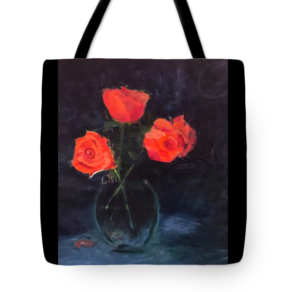 Orange Roses still life 2 - Tote Bag