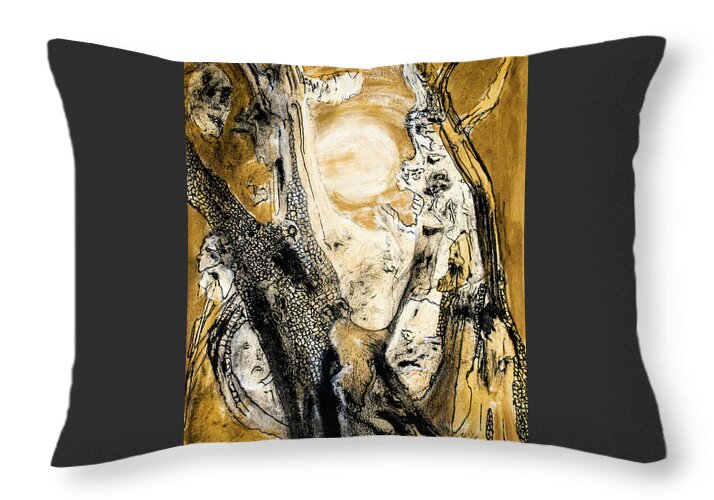 Secrets of the Yellow Moon 4 - Throw Pillow