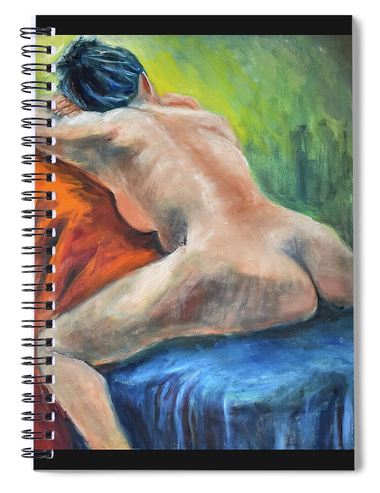 Sleeping Nude Model - Spiral Notebook
