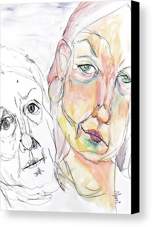 Contour Drawing - Self Portrait - Nfs - Canvas Print
