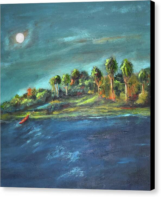 The Red Canoe, DI - Canvas Print