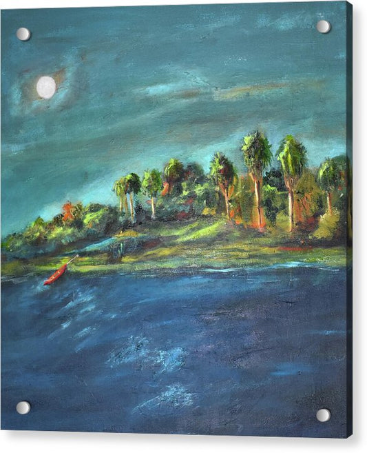 The Red Canoe, DI - Acrylic Print
