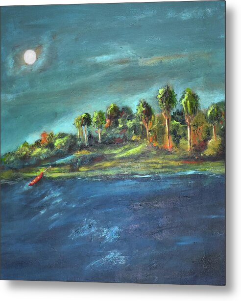 The Red Canoe, DI - Metal Print