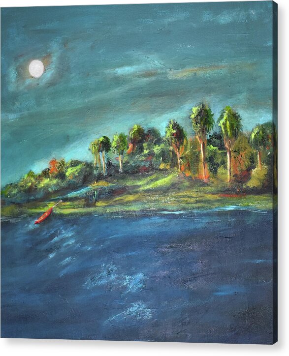 The Red Canoe, DI - Acrylic Print
