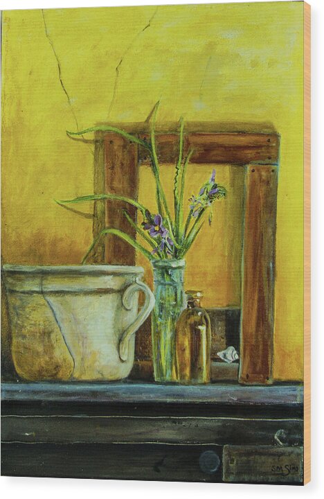There are no Weeds -original in private collection - Wood Print