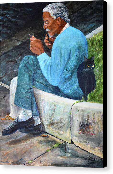 Whiskers-Morning Shave, Rome, Italy - Canvas Print