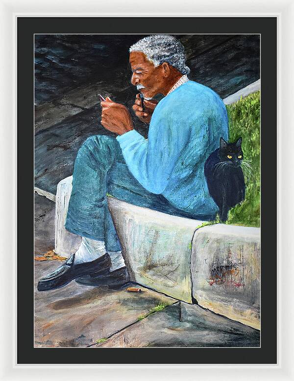 Whiskers-Morning Shave, Rome, Italy - Framed Print