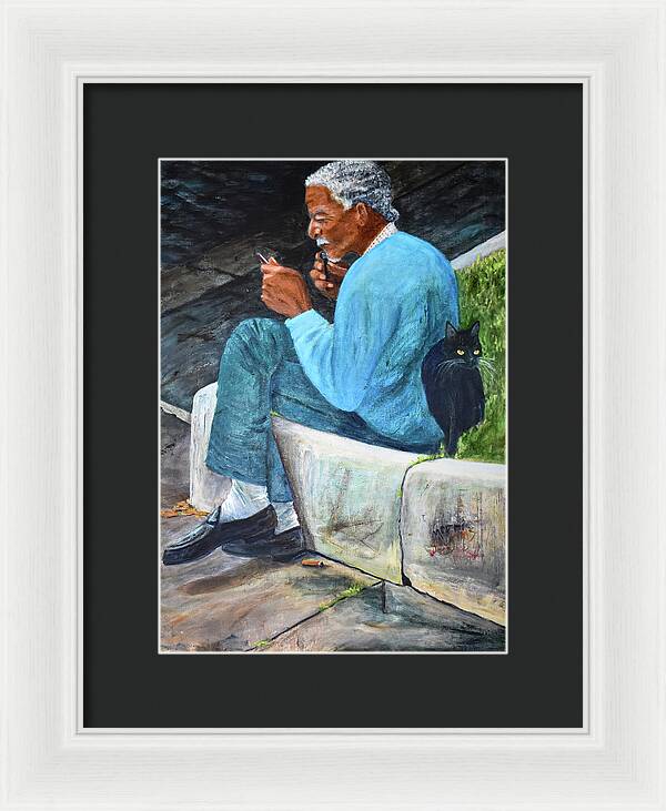 Whiskers-Morning Shave, Rome, Italy - Framed Print