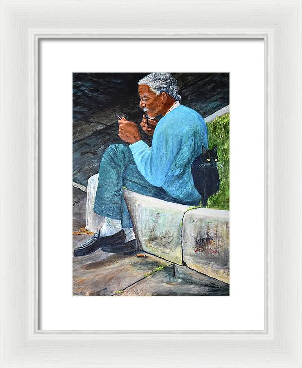Whiskers-Morning Shave, Rome, Italy - Framed Print