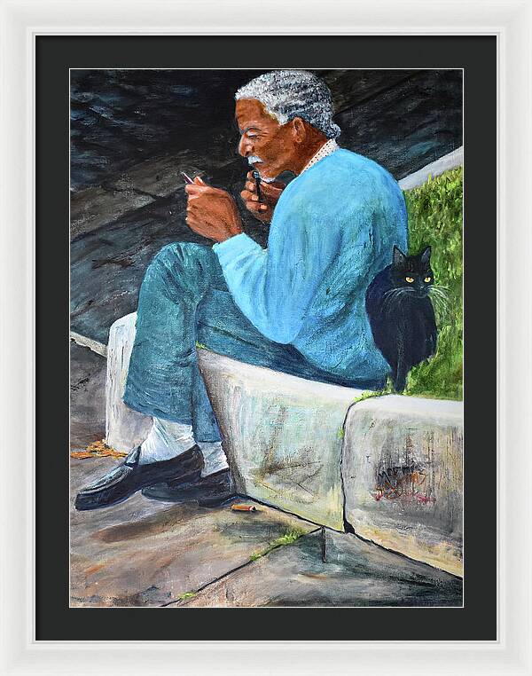Whiskers-Morning Shave, Rome, Italy - Framed Print