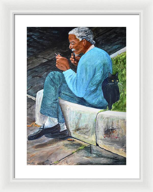 Whiskers-Morning Shave, Rome, Italy - Framed Print