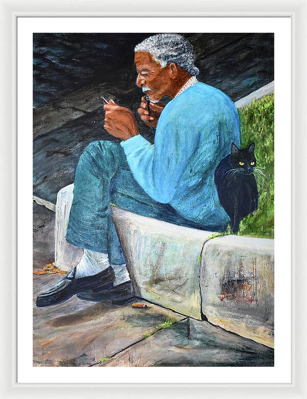 Whiskers-Morning Shave, Rome, Italy - Framed Print