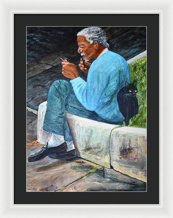 Whiskers-Morning Shave, Rome, Italy - Framed Print
