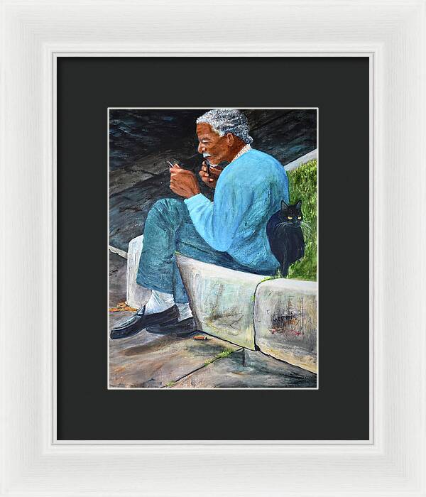 Whiskers-Morning Shave, Rome, Italy - Framed Print