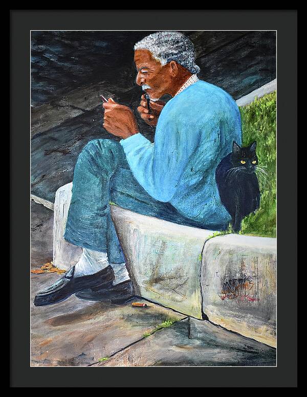 Whiskers-Morning Shave, Rome, Italy - Framed Print