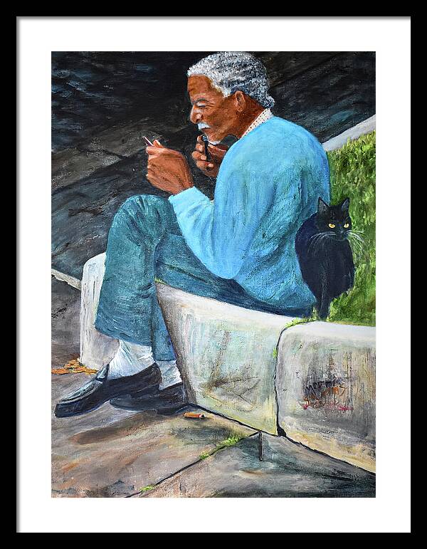 Whiskers-Morning Shave, Rome, Italy - Framed Print