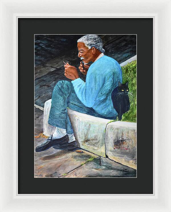 Whiskers-Morning Shave, Rome, Italy - Framed Print
