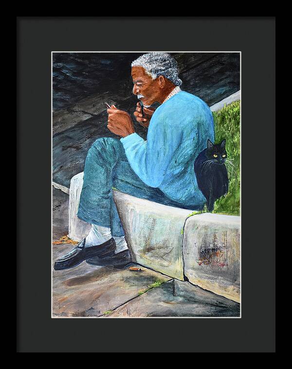 Whiskers-Morning Shave, Rome, Italy - Framed Print