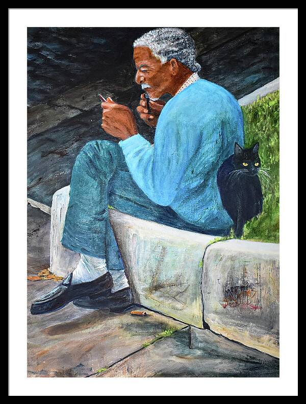 Whiskers-Morning Shave, Rome, Italy - Framed Print