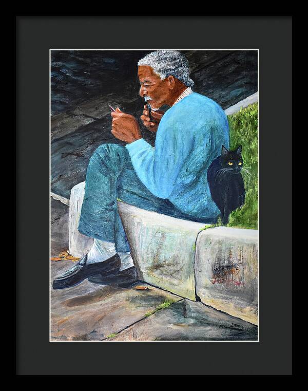 Whiskers-Morning Shave, Rome, Italy - Framed Print