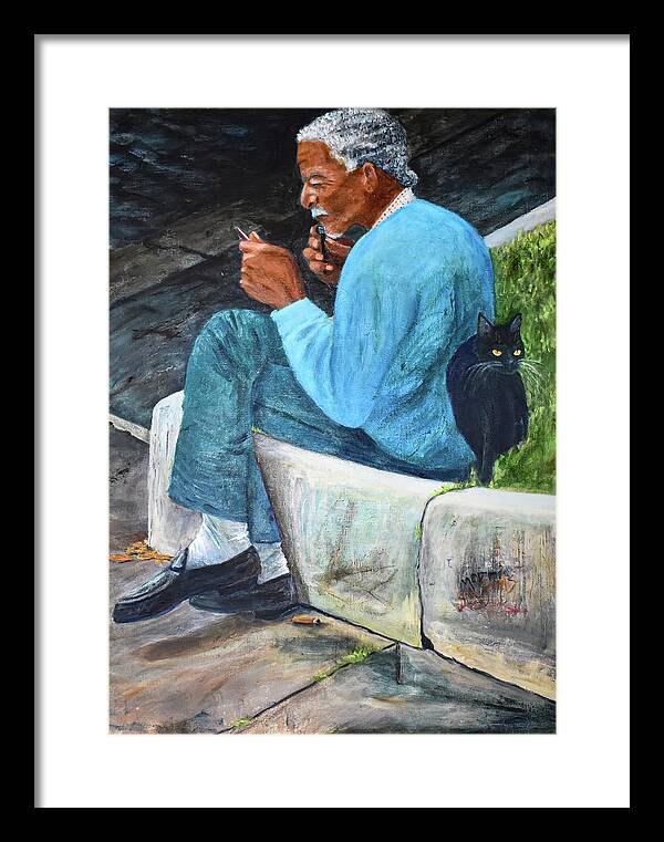 Whiskers-Morning Shave, Rome, Italy - Framed Print