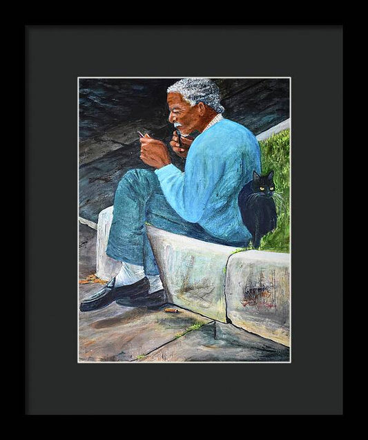 Whiskers-Morning Shave, Rome, Italy - Framed Print