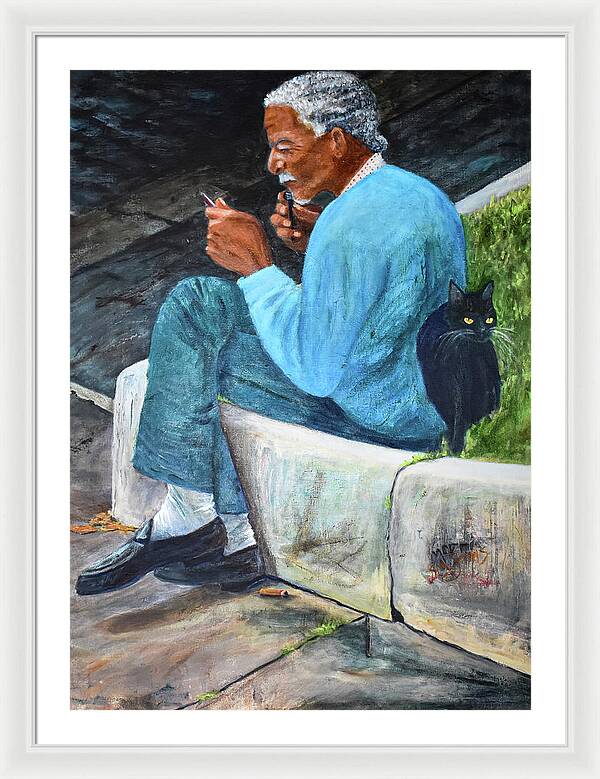 Whiskers-Morning Shave, Rome, Italy - Framed Print