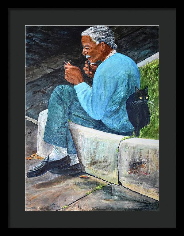 Whiskers-Morning Shave, Rome, Italy - Framed Print