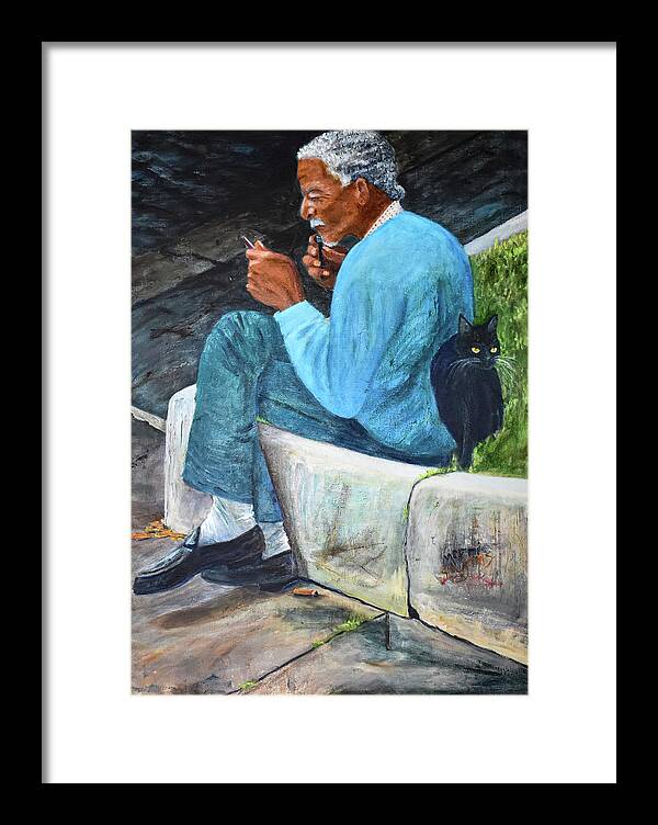 Whiskers-Morning Shave, Rome, Italy - Framed Print