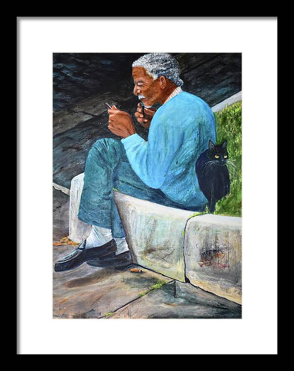 Whiskers-Morning Shave, Rome, Italy - Framed Print