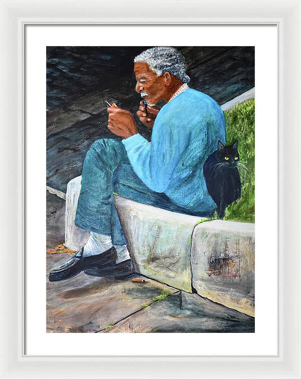 Whiskers-Morning Shave, Rome, Italy - Framed Print