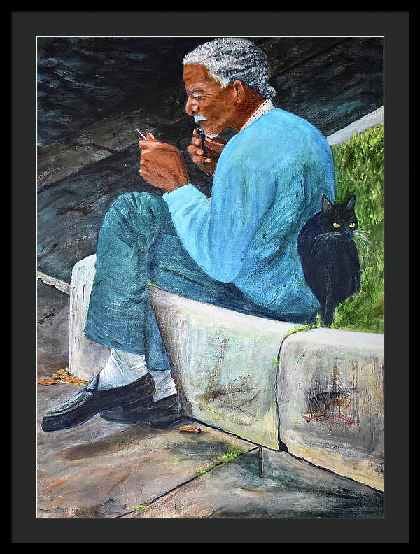 Whiskers-Morning Shave, Rome, Italy - Framed Print