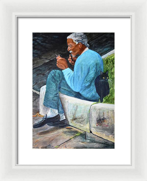 Whiskers-Morning Shave, Rome, Italy - Framed Print