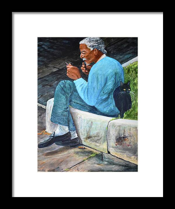 Whiskers-Morning Shave, Rome, Italy - Framed Print